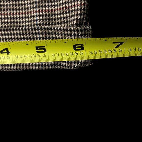 Dismero Italy Women's Houndstooth Ankle Tuxedo Cuffed Trouser Pants Size 8 - Picture 12 of 12